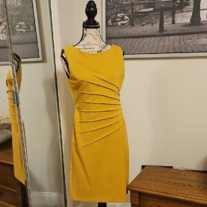 Ivanka Trump Yellow/ Squash Sleeveless Dress NWT, Summer, Fall Transitional